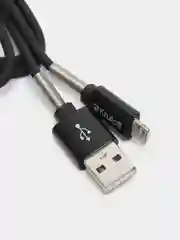 Черный usb кабель lightning Krutoff Spring, черный