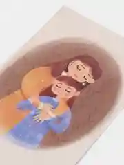Голубой открытки с днем рождения маме, 2 вида, 10х15 см