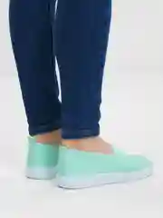 Бирюзовый слипоны женские
