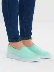 Бирюзовый слипоны женские