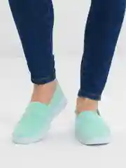 Бирюзовый слипоны женские