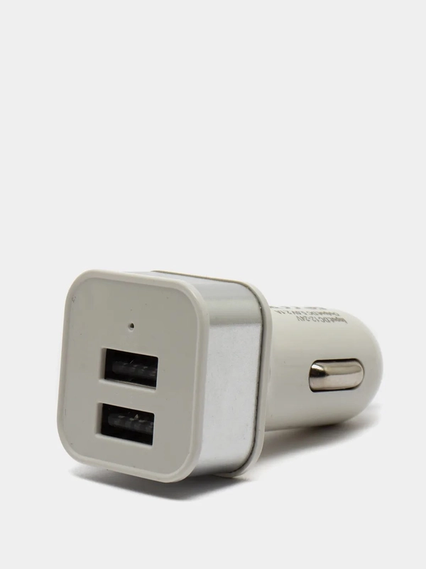 Автомобильное зарядное устройство 2xUSB с индикатором 1А, 2.1А / Автомобильный адаптер