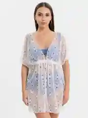 Молочный туника пляжная, накидка пляжная, женская, парео