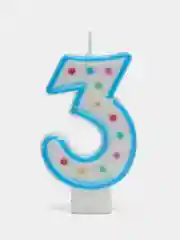 Лазурный свеча для торта "Горошек", цифры 1, 2, 3