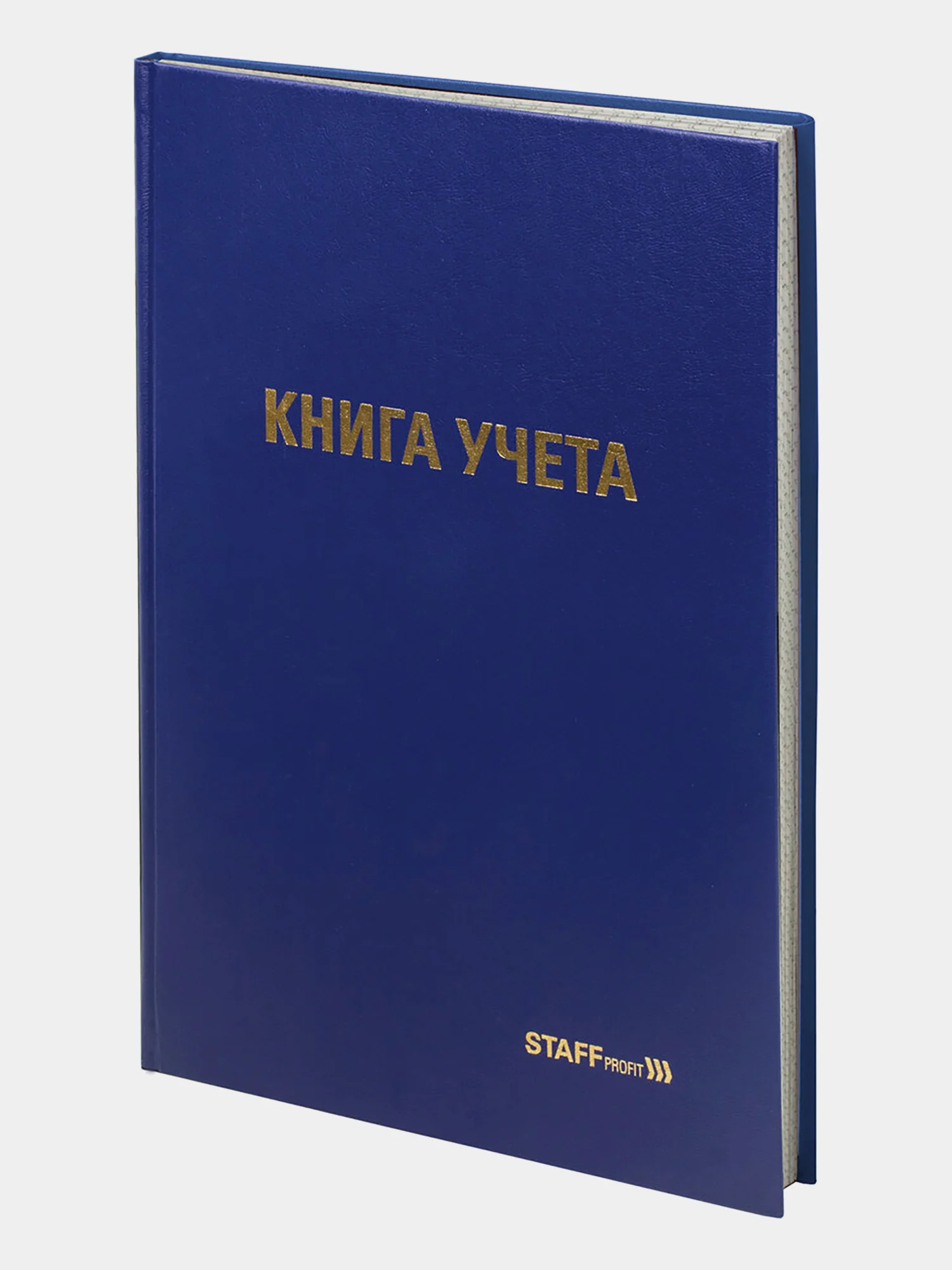 Книга учета 96 листов клетка, твердая, бумвинил, типографский блок, А4, Staff, 130214