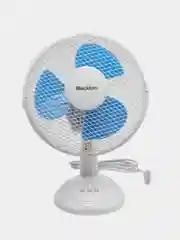 Светло-синий вентилятор настольный BLACKTON BT F1116, 30 Вт, 2 СКОРОСТИ, КОМПАКТНЫЙ