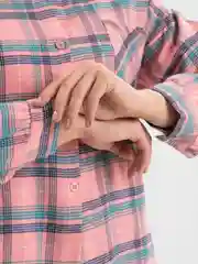 Желтый рубашка женская в клетку