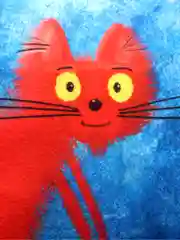 Пастельно-коралловый подушка декоративная Матех "Kotoklism", 33 х 33 х 10 см, ассорти 20 котиков