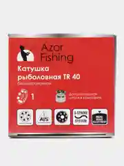 AZOR FISHING катушка безынерционная, с задним фрикционом, "Тур" TR-40, 2 шпули, пластик