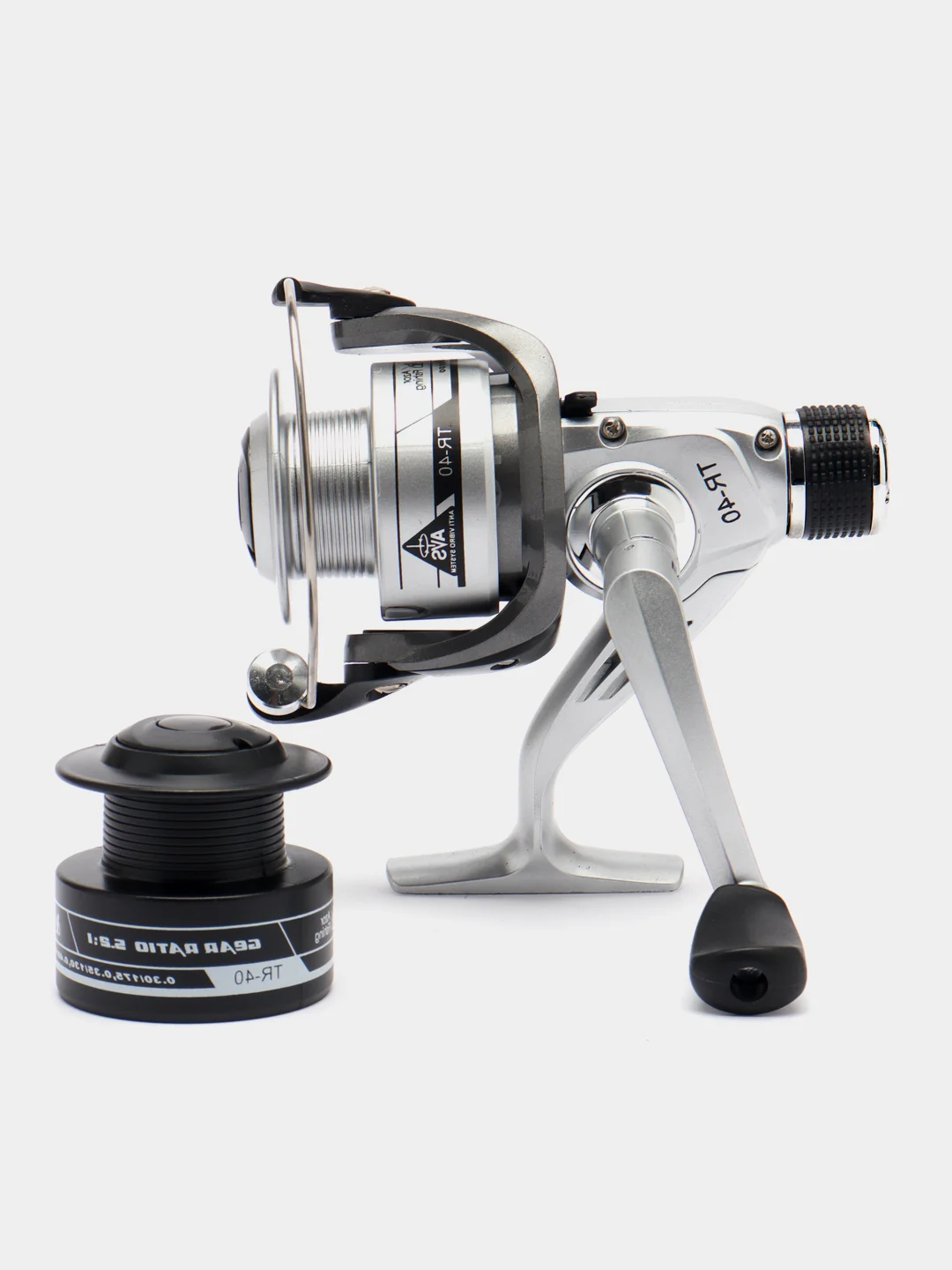 AZOR FISHING катушка безынерционная, с задним фрикционом, "Тур" TR-40, 2 шпули, пластик