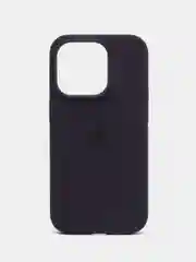 Тёмно-бордовый чехол Silicone Case для iPhone 14, 14 Pro, 14 Plus, 14 Pro Max, с закрытым низом