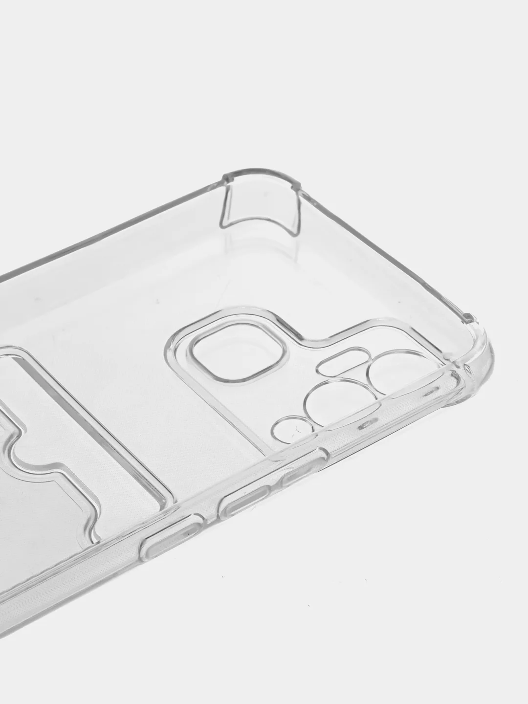 Прозрачный чехол для Infinix HOT 12 PLAY NFC Хот 12 Плей, с карманом для карт, прозрачный