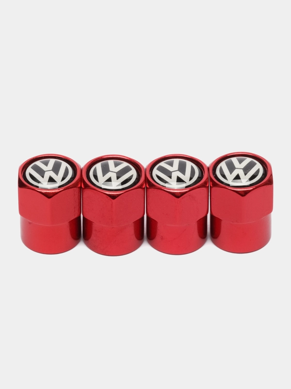 Колпачки для колес, на ниппель авто, с логотипом Volkswagen, 4 штуки