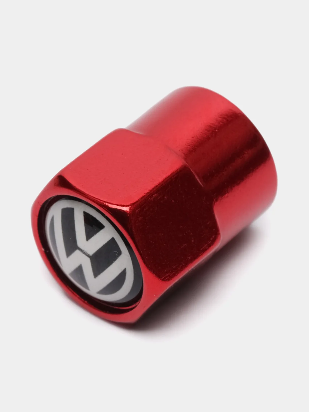 Красный колпачки для колес, на ниппель авто, с логотипом Volkswagen, 4 штуки