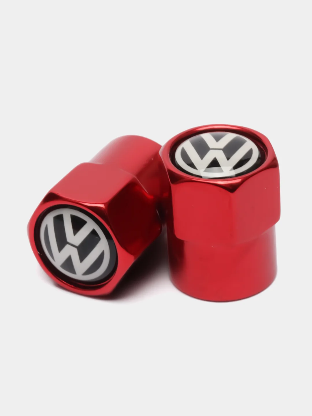 Красный колпачки для колес, на ниппель авто, с логотипом Volkswagen, 4 штуки