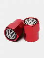 Красный колпачки для колес, на ниппель авто, с логотипом Volkswagen, 4 штуки