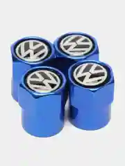 Синий колпачки для колес, на ниппель авто, с логотипом Volkswagen, 4 штуки