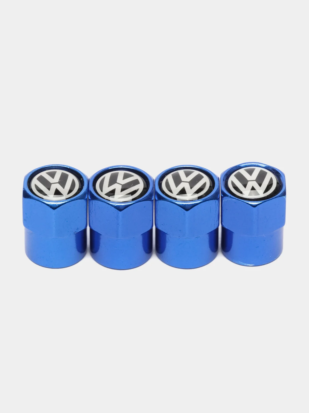 Синий колпачки для колес, на ниппель авто, с логотипом Volkswagen, 4 штуки
