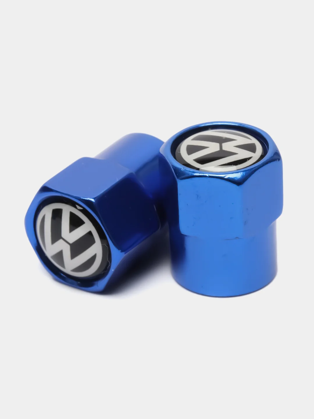 Синий колпачки для колес, на ниппель авто, с логотипом Volkswagen, 4 штуки