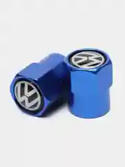Синий колпачки для колес, на ниппель авто, с логотипом Volkswagen, 4 штуки