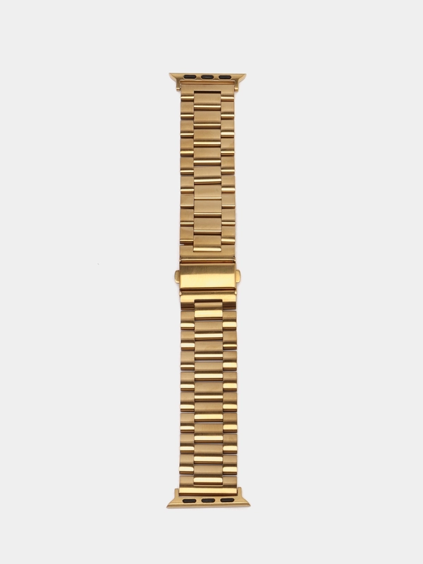 Блочный металлический ремешок для Apple Watch стальной