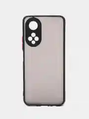 Черный чехол пластиковый Huawei Honor X7, Хуавей Хонор Х7, матовый, с цветными кнопками
