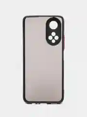 Черный чехол пластиковый Huawei Honor X7, Хуавей Хонор Х7, матовый, с цветными кнопками