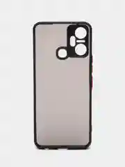 Черный чехол Infinix Smart 6 Plus Инфиникс Смарт 6 Плюс, пластиковый матовый с цветными кнопками