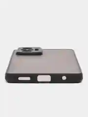 Угольный чехол Xiaomi Redmi Note 10 Pro, Редми Нот 10 Про, пластиковый матовый с цветными кнопками