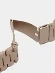 Светло-жёлтый блочный металлический ремешок для Apple Watch стальной