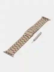 Светло-жёлтый блочный металлический ремешок для Apple Watch стальной
