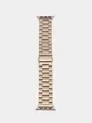 Светло-жёлтый блочный металлический ремешок для Apple Watch стальной