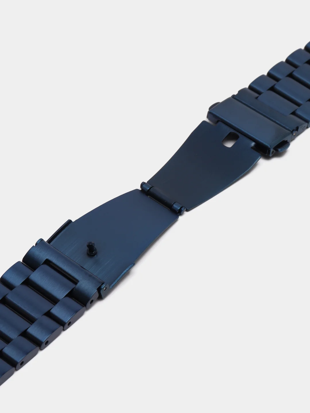 Темно-синий блочный металлический ремешок для Apple Watch стальной