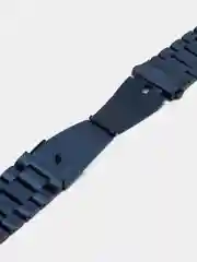 Темно-синий блочный металлический ремешок для Apple Watch стальной