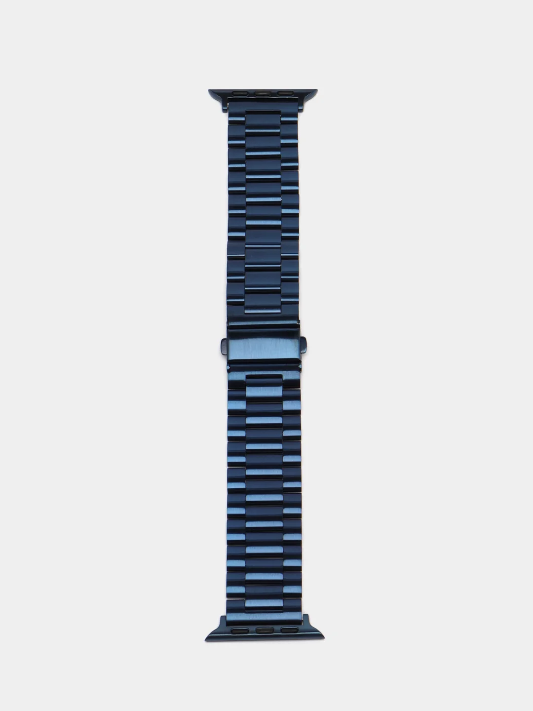 Темно-синий блочный металлический ремешок для Apple Watch стальной