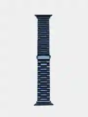 Темно-синий блочный металлический ремешок для Apple Watch стальной