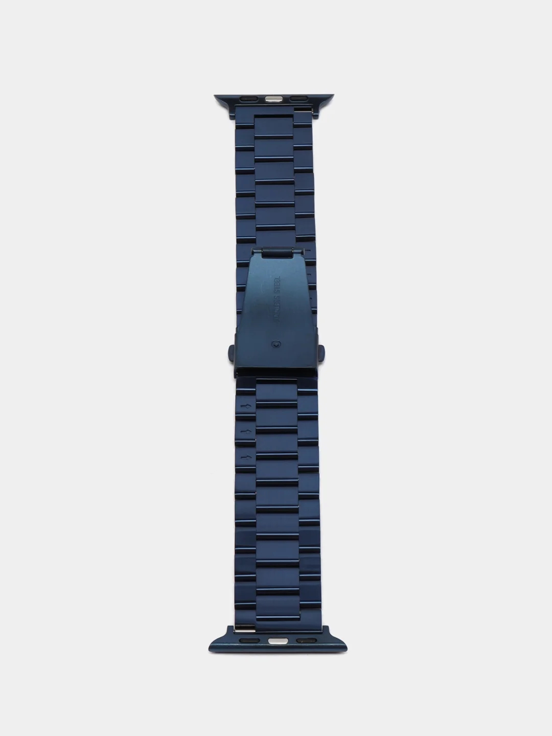 Темно-синий блочный металлический ремешок для Apple Watch стальной