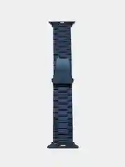 Темно-синий блочный металлический ремешок для Apple Watch стальной