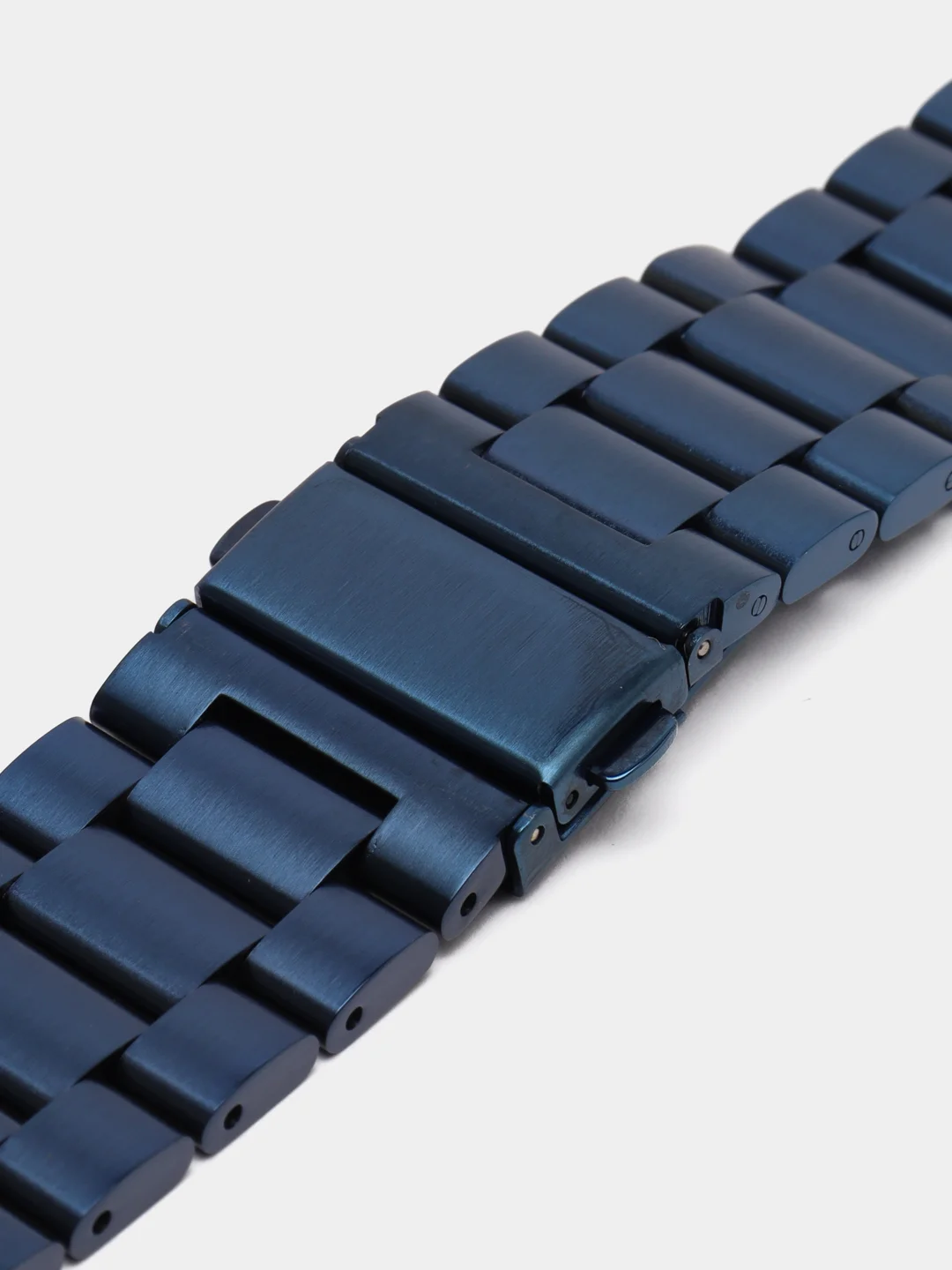 Темно-синий блочный металлический ремешок для Apple Watch стальной