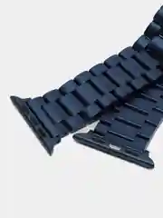 Темно-синий блочный металлический ремешок для Apple Watch стальной