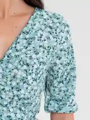 Мятный платье женское с поясом на резинке, с плиссированной юбкой