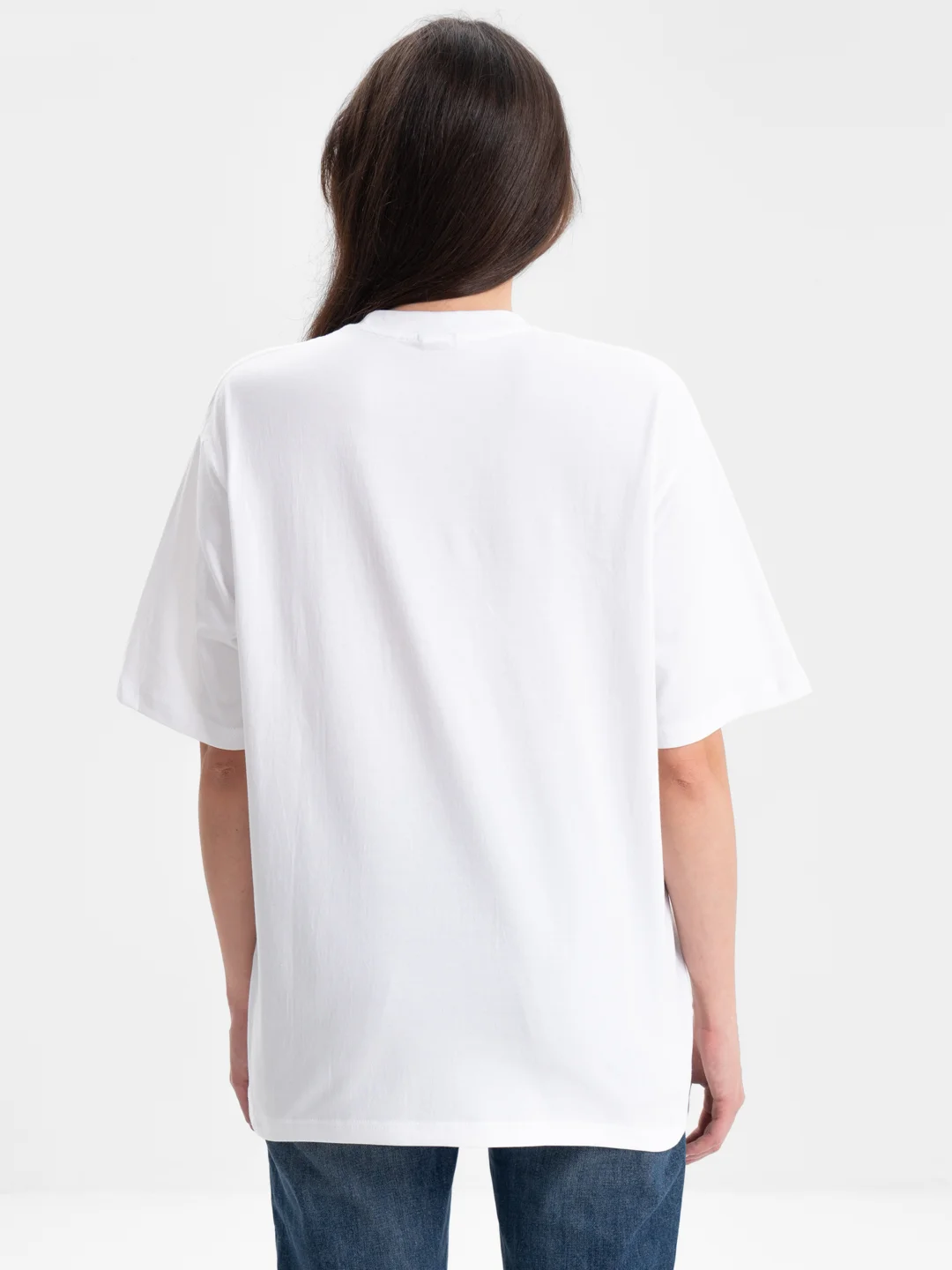 Футболка белая oversized "Base"