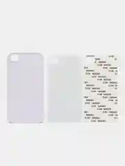Чехол для 2D сублимации iPhone 4/4s, белый, глянцевый