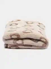 Песочный хаки плед - покрывало, флис-бамбук 180/200
