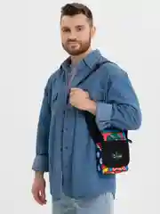 Черный сумка через плечо, унисекс, уличная