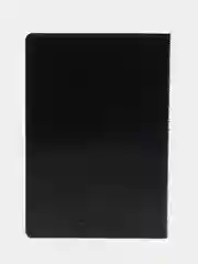 Тетрадь А5 (148x218мм), BRAUBERG Office PRO, под кожу, гребень, 80л, черная, 111046