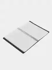 Тетрадь А5 (148x218мм), BRAUBERG Office PRO, под кожу, гребень, 80л, черная, 111046