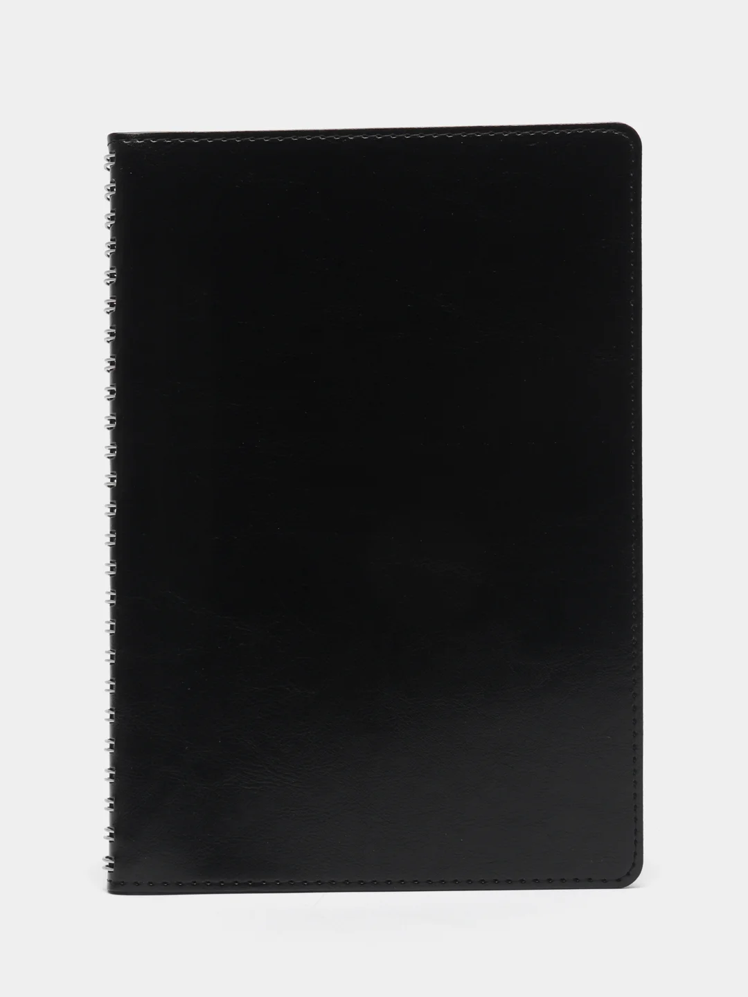 Тетрадь А5 (148x218мм), BRAUBERG Office PRO, под кожу, гребень, 80л, черная, 111046