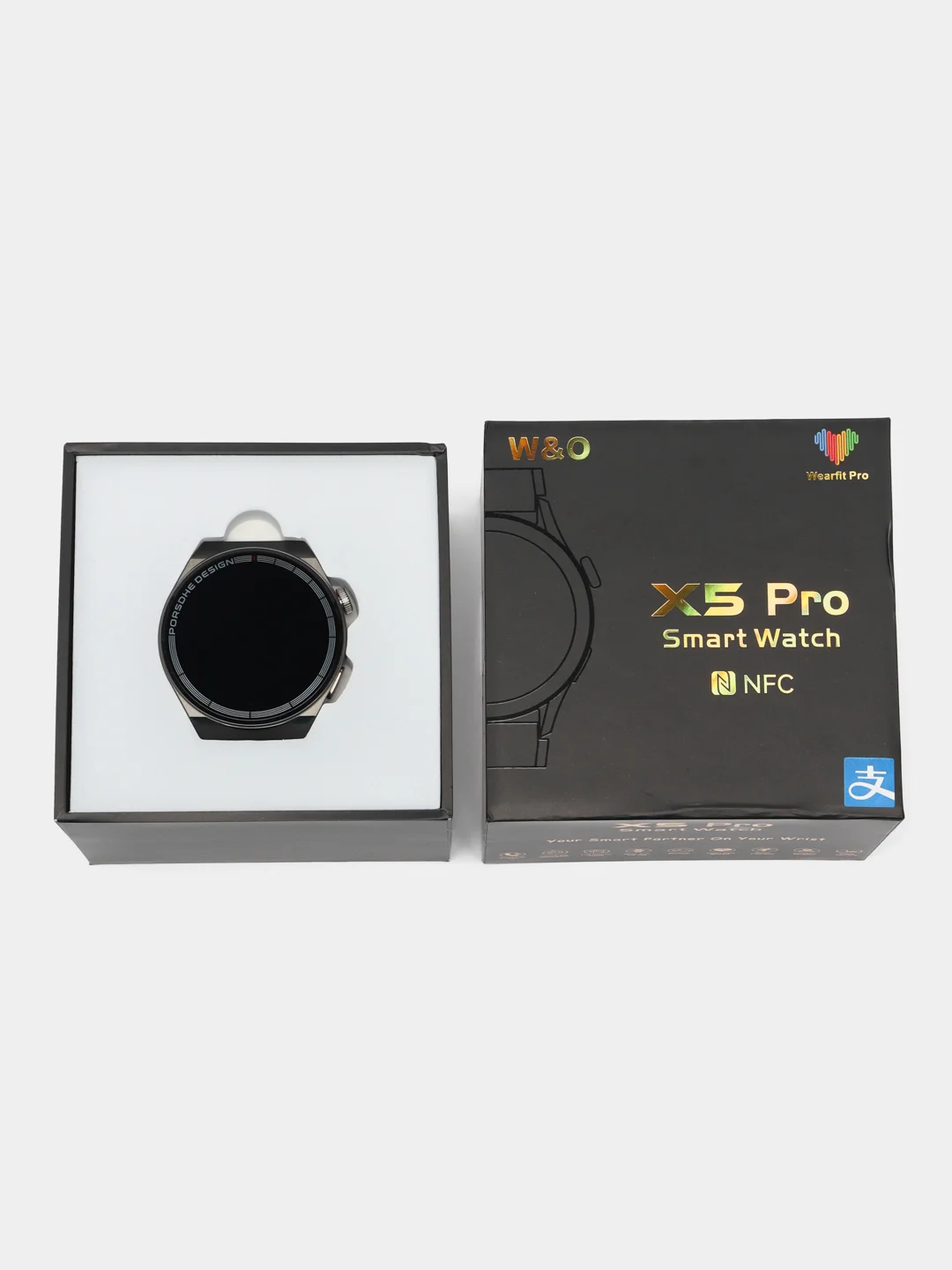 Умные смарт часы Smart Watch X5 PRO Premium, 46 mm, круглые, с 2 ремешками, NFS, Alomed