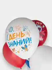 Белый воздушные шары 1 сентября, День Знаний, 5 шт